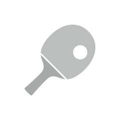 The table tennis (ping pong) racket icon. A symbol of a sport, game, or match. Sports equipment. An attribute of a championship or an athlete.