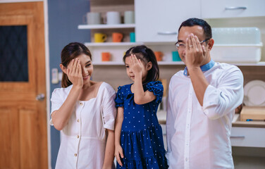 Happy Asian Family Moment at Home