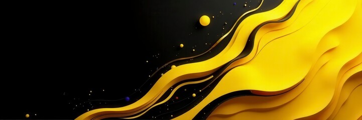 Thick jagged lines, bright yellow, black backdrop, radiant, bolt, isolated