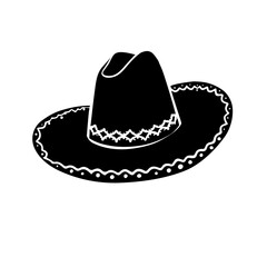 outline of cowboy hat vector