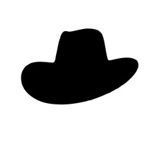 outline of cowboy hat vector