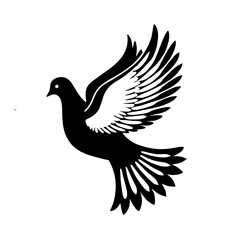 Illustration of dove clipart vector 
