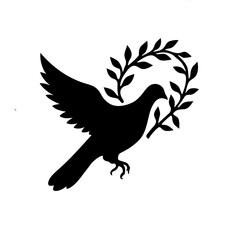 Illustration of dove clipart vector 