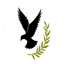Illustration of dove clipart vector 