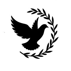Illustration of dove clipart vector 