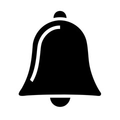 bell silhouette on transparent background for web and graphic design