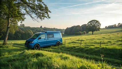 Fototapeta premium car in the field