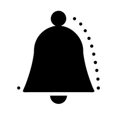 bell with dot silhouette on transparent background for web and graphic design