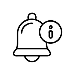 bell with info on transparent background for web and graphic design