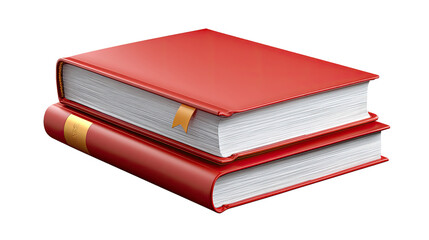 Knowledge Stack: A close-up shot of two stacked hardbound books, with one featuring a bookmark, symbolizing knowledge and learning.