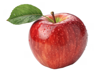 Apple on a isolated transparent background