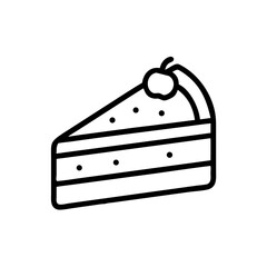 cake slice on transparent background for web and graphic design