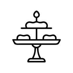 cake stand on transparent background for web and graphic design