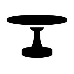 cake stand silhouette on transparent background for web and graphic design