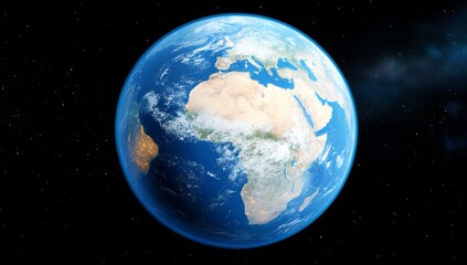 Obraz premium Earth from Space Highlighting Africa and Europe