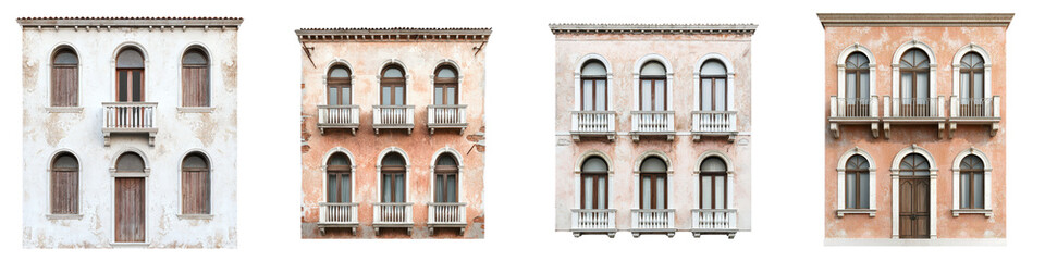 Historic Italian apartment buildings in Venice.