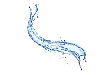 Fresh water splash isolated on white or transparent PNG