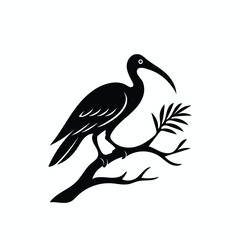 Vector silhouette of a bird with wings, featuring an eagle design, inspired by wildlife and nature