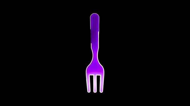  Different kitchen icon  neon animation