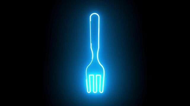  Different kitchen icon  neon animation