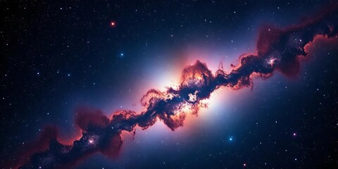 Fototapeta premium Vast, star-studded cosmic expanse, deep space nebula, galaxy, pulsar