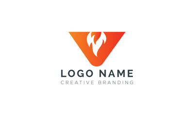Minimalist V Logo for Branding and Identity.
