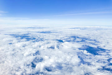 beautiful blue sky with white clouds background