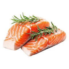 Fresh Salmon Fillets: A Healthy and Delicious Choice for Your Meal , isolated on white background PNG