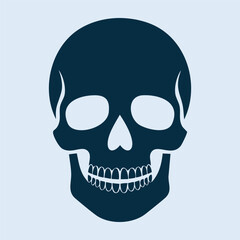 Skull silhouette tattoo vector illustration