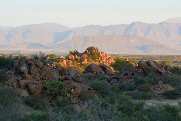 Landschaft im Erongo Gebirge in Namibia.