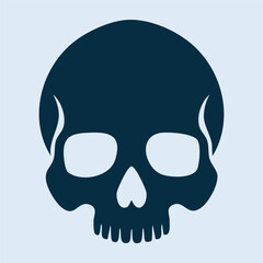Skull silhouette tattoo vector illustration design