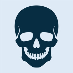 Hand drawn skull tattoo vector illustration design