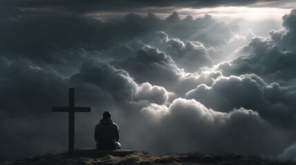 Moments of reflection under dramatic cloud formations