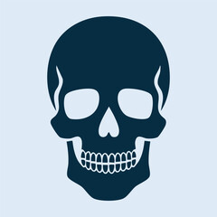 Hand drawn skull tattoo vector illustration design