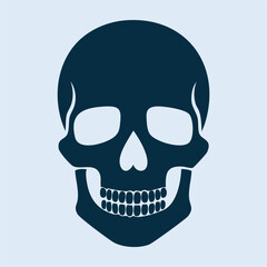 Hand drawn skull tattoo vector illustration