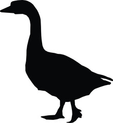 Minimalist Goose Silhouette - Elegant Representation of Waterfowl and Wildlife
