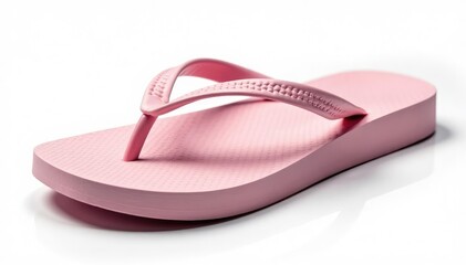 Fototapeta premium Close-up view of a flip-flop, isolated on a white backdrop , item, flip flop, detail