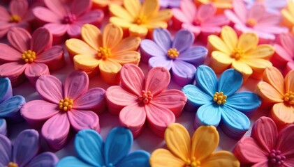 Subtle flower shapes arranged in a tessellated hexagonal pattern , yellow, texture