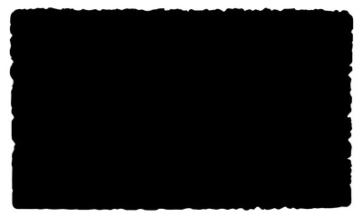 Rectangle paper with torn corners isolated on white background showing ripped vintage edges and realistic paper texture perfect for collage craft retro designs and scrapbooking