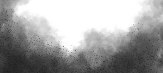 Realistic Dust Smoke Effect on Transparent Background