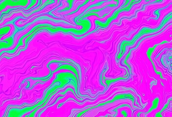 Vibrant swirls of lime, pink, and electric blue create a psychedelic, liquid marble effect, contemporary, graphic