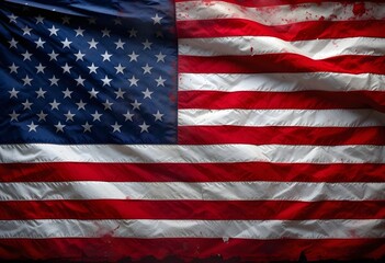 old American flag, for memorial day, 