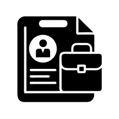 Obraz premium Job Portal Icon Black Style 