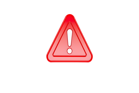 Red warning sign icon images, photos, illustration, horizontal