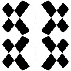 black and white seamless pattern with flowers .