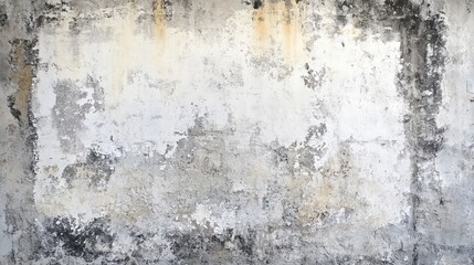 Obraz premium Distressed white grey concrete wall texture background image old art aged rough stone paint style