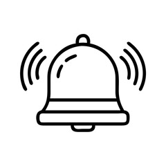 ringing bell on transparent background for web and graphic design