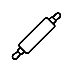 rolling pin on transparent background for web and graphic design