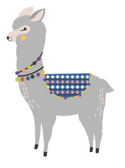 vector illustration of a Llama