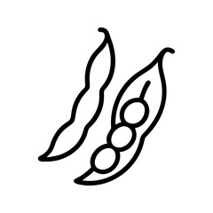 soybean pods on transparent background for web and graphic design